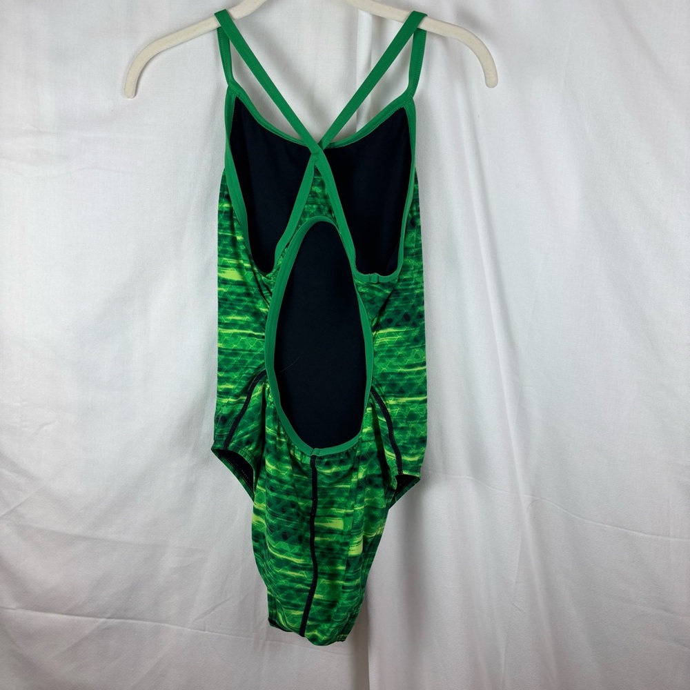 CLEARANCE TYR Green One Piece Racing Swimsuit Sz 40 - Picture 4 of 6